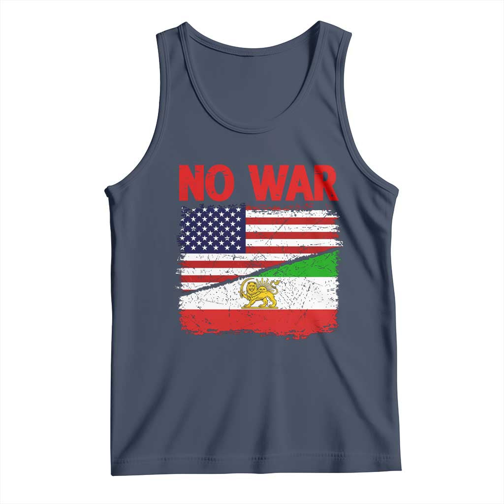 Free Iran Tank Top No War Peace American Iran Unity TS14 Navy Print Your Wear
