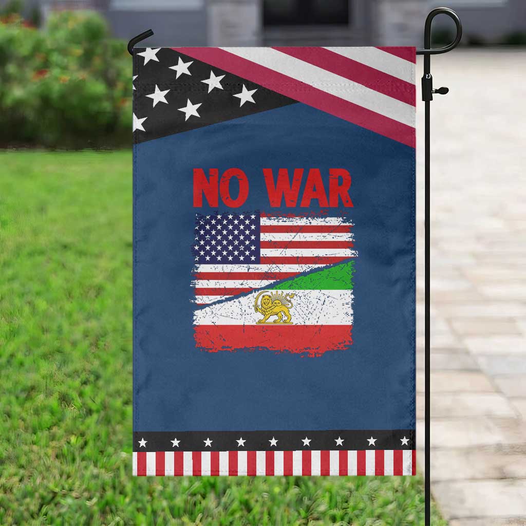 Free Iran Garden Flag No War Peace American Iran Unity TS14 Classic Blue Black Print Your Wear