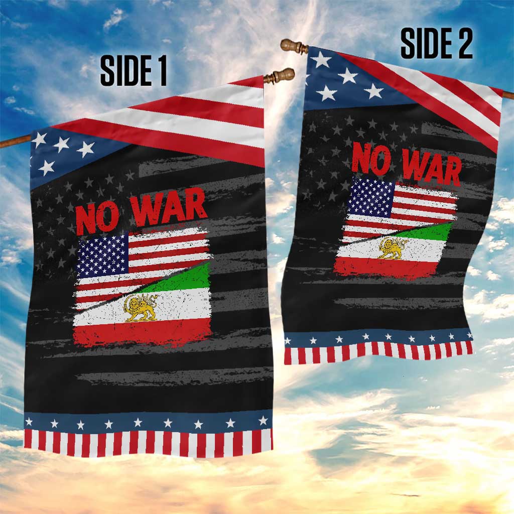 Free Iran Garden Flag No War Peace American Iran Unity TS14 Print Your Wear