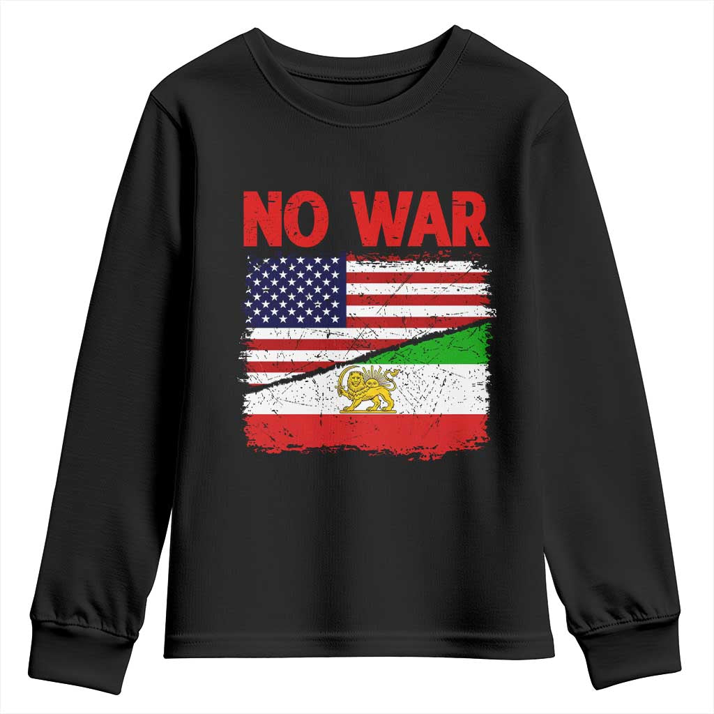 Free Iran Youth Sweatshirt No War Peace American Iran Unity TS14 Black Print Your Wear