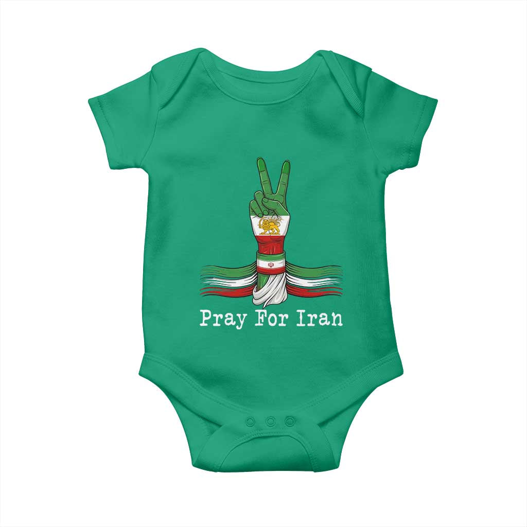 Free Iran Support Baby Onesie Pray For Iran TS14 Irish Green Print Your Wear