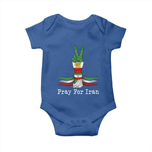 Free Iran Support Baby Onesie Pray For Iran TS14 Royal Blue Print Your Wear