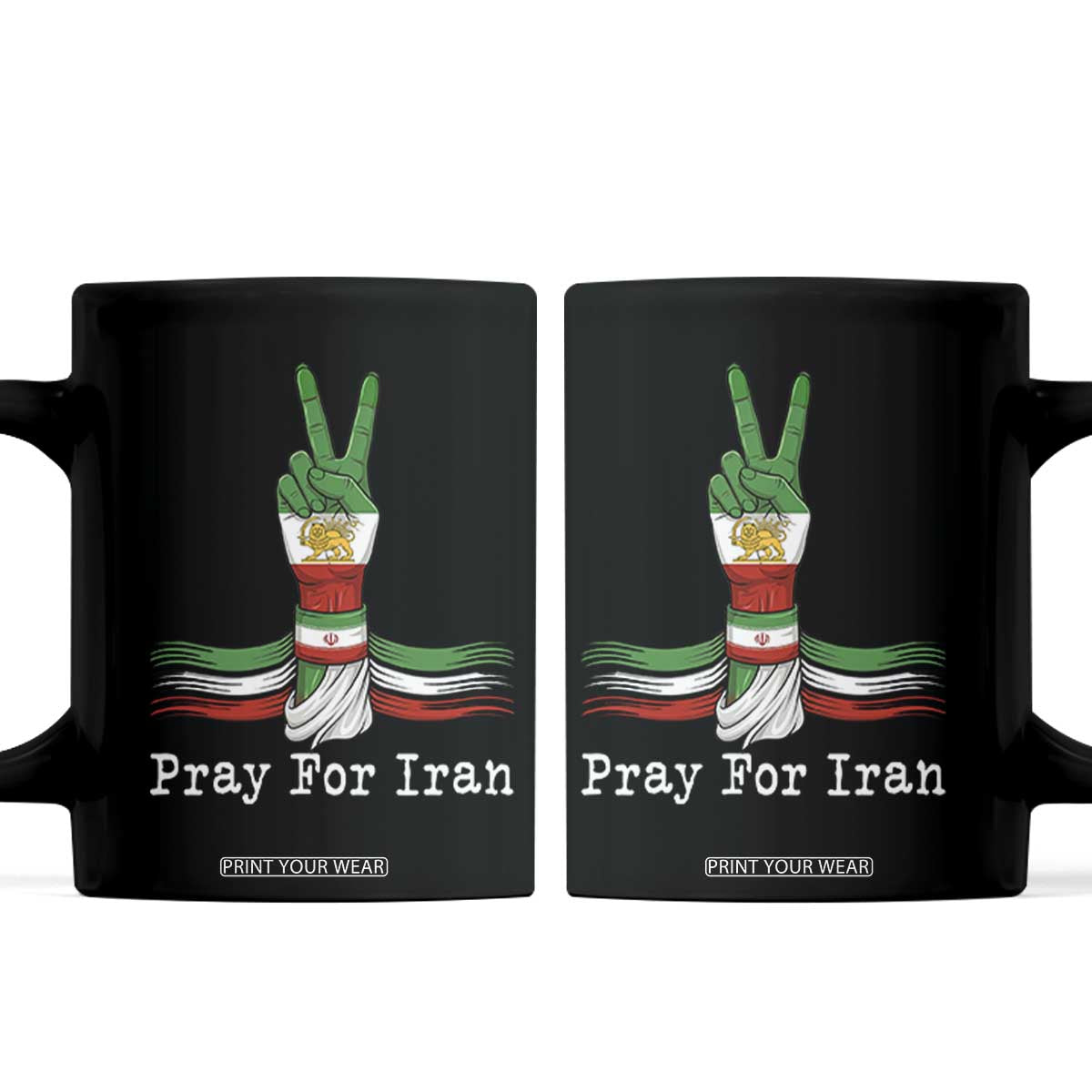 Free Iran Support Coffee Mug Pray For Iran TS14 Black Print Your Wear