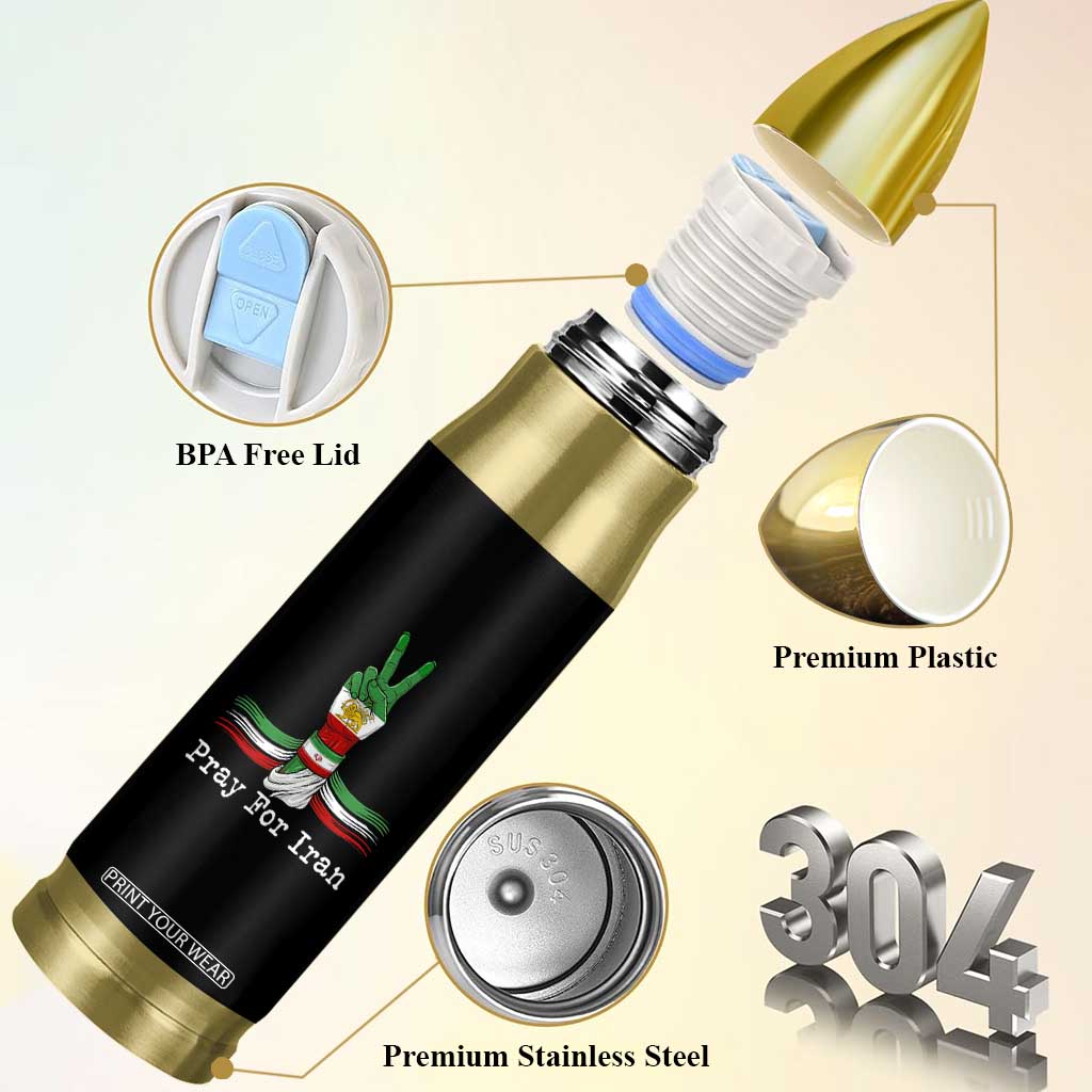 Free Iran Support Bullet Tumbler Pray For Iran TS14 Print Your Wear
