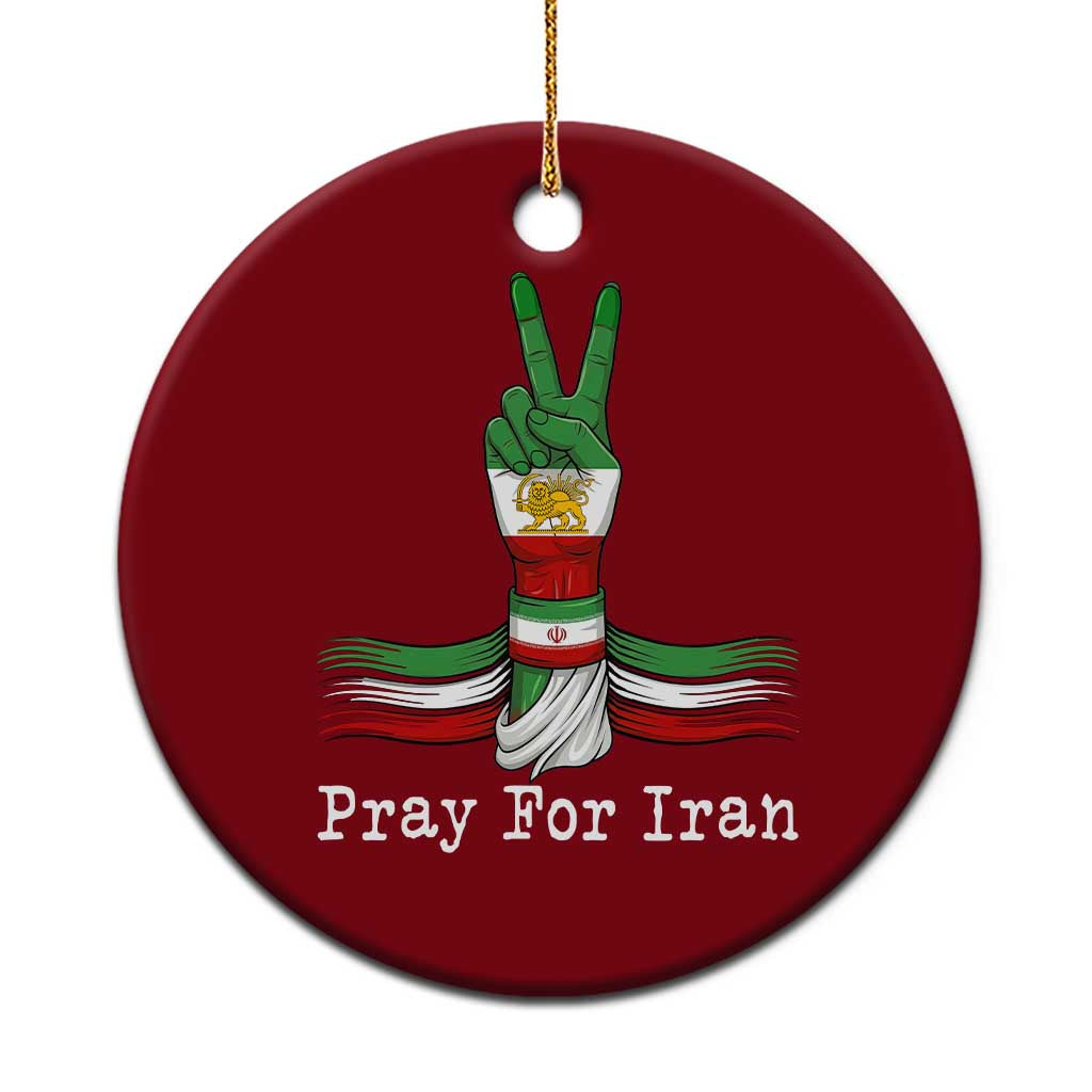 Free Iran Support Ceramic Ornament Pray For Iran TS14 1pc Red Print Your Wear