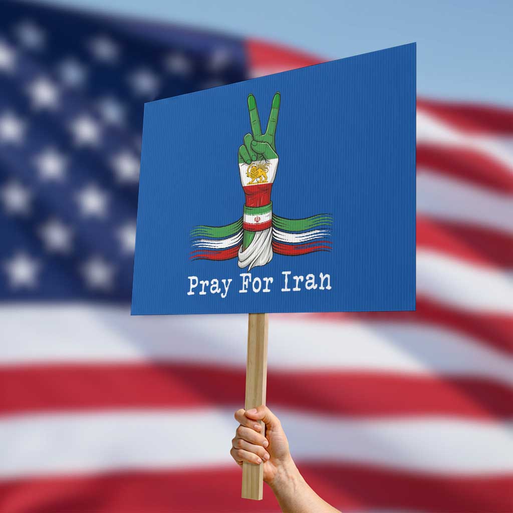 Free Iran Support Protest Sign Pray For Iran TS14 Horizontal 18