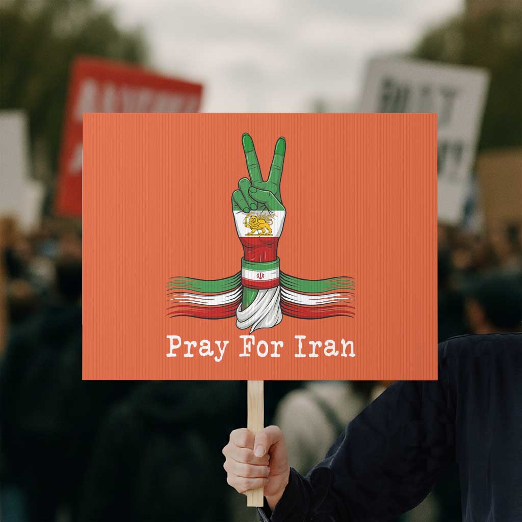 Free Iran Support Protest Sign Pray For Iran TS14 Horizontal 18