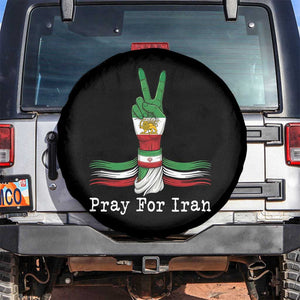 Free Iran Support Spare Tire Cover Pray For Iran TS14 No hole Black Print Your Wear