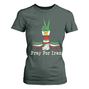 Free Iran Support T Shirt For Women Pray For Iran TS14 Dark Forest Green Print Your Wear