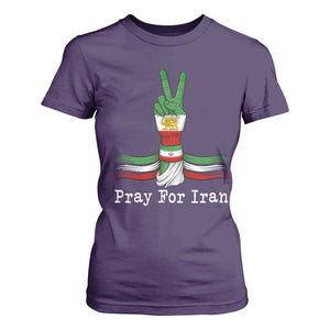 Free Iran Support T Shirt For Women Pray For Iran TS14 Purple Print Your Wear