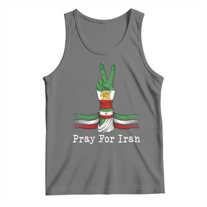 Free Iran Support Tank Top Pray For Iran TS14 Black Heather Print Your Wear