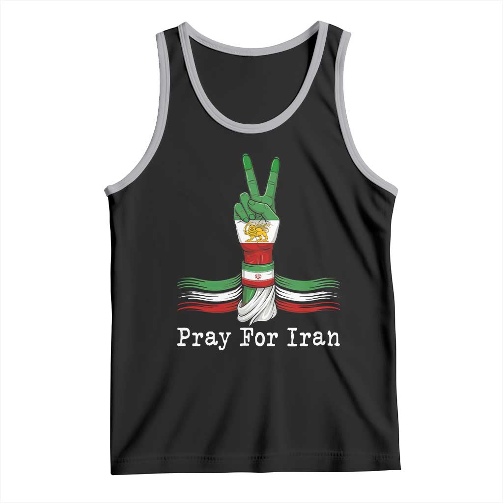 Free Iran Support Tank Top Pray For Iran TS14 Black Athletic Heather Print Your Wear