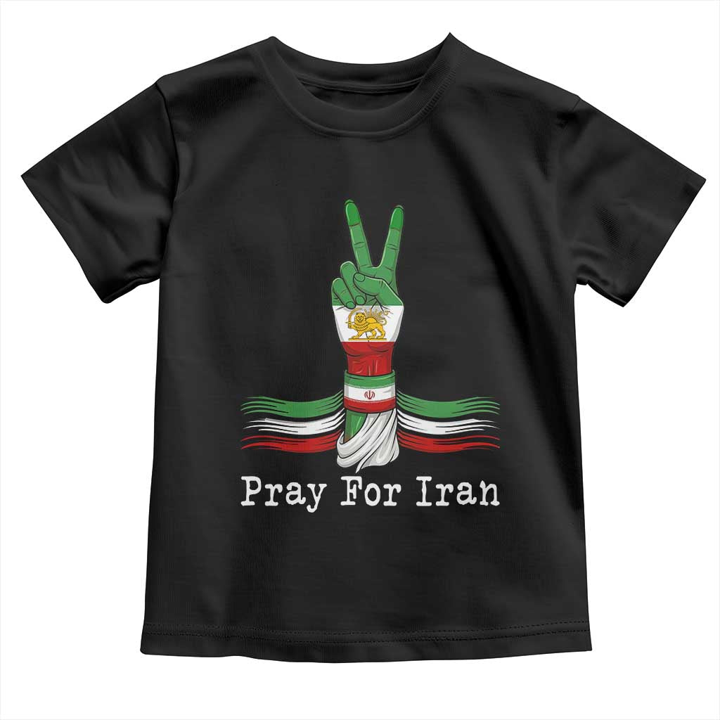 Free Iran Support Toddler T Shirt Pray For Iran TS14 Black Print Your Wear