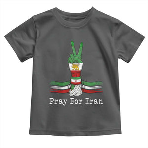 Free Iran Support Toddler T Shirt Pray For Iran TS14 Dark Heather Print Your Wear