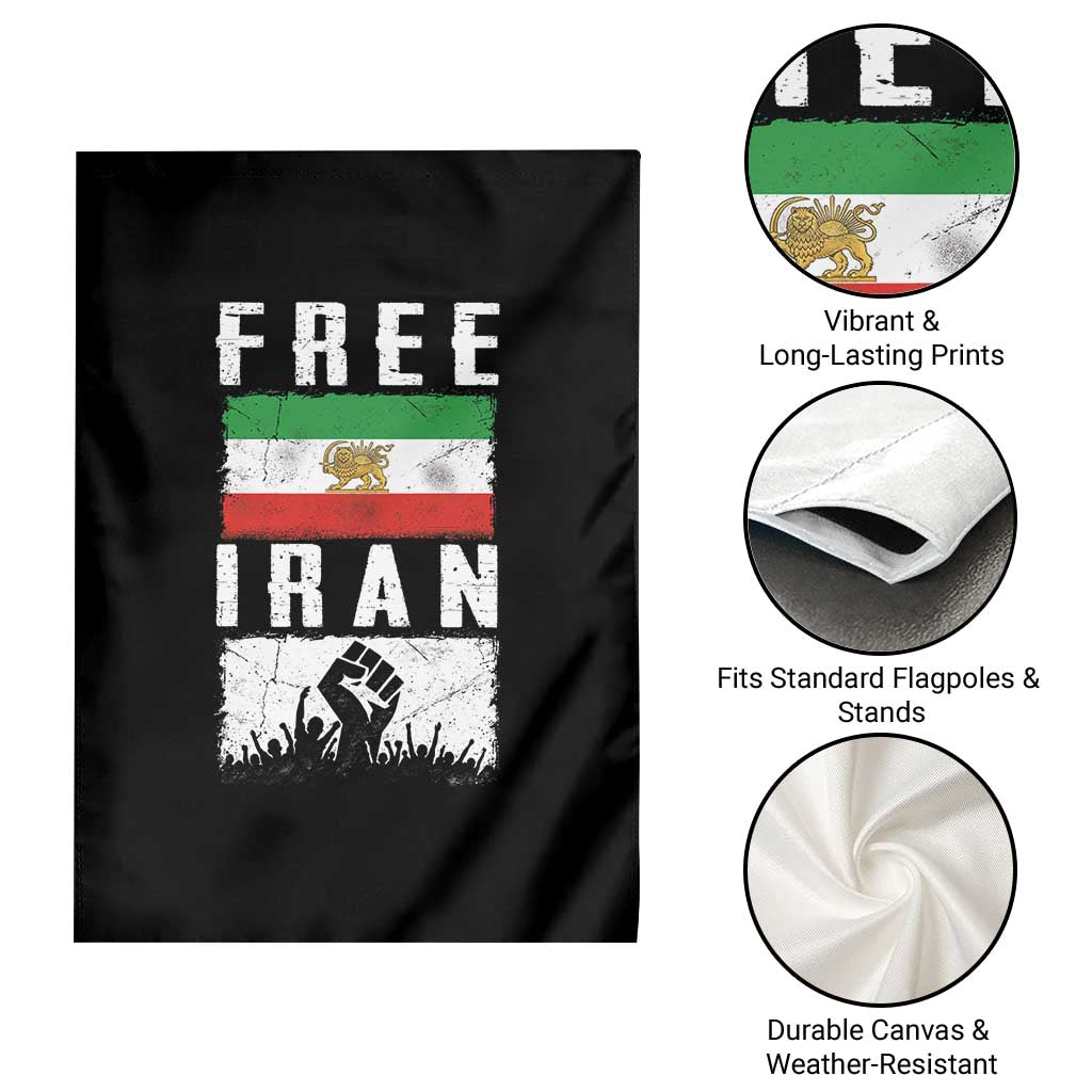 Free Iran Garden Flag Support Iranian Freedom TS14 Print Your Wear