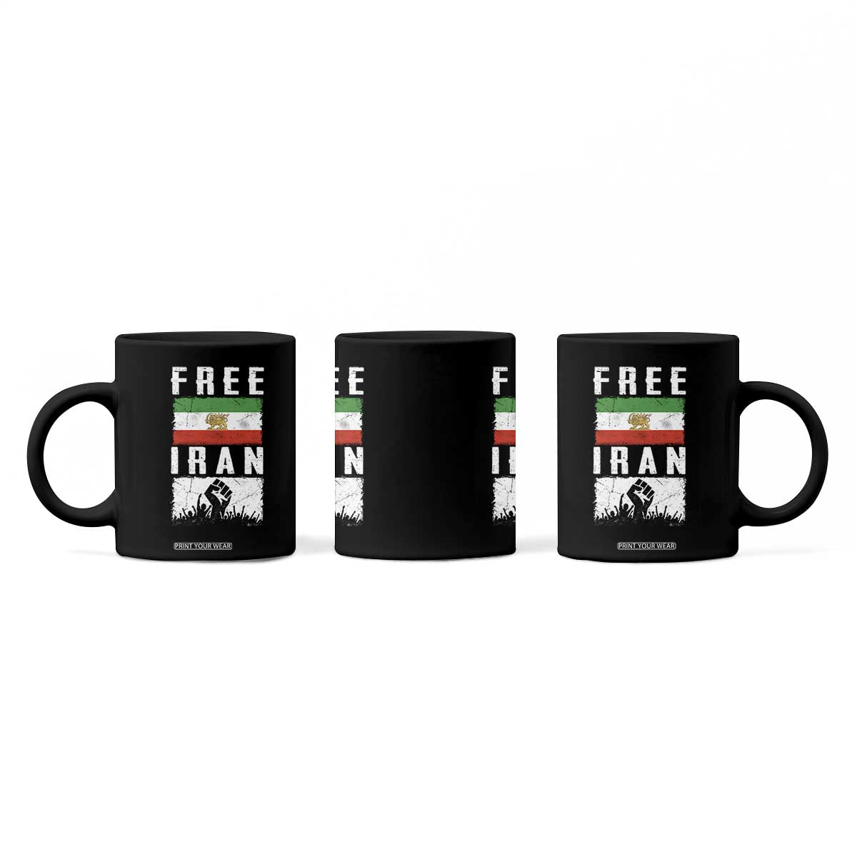 Free Iran Coffee Mug Support Iranian Freedom TS14 Print Your Wear