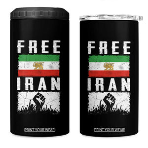 Free Iran 4 in 1 Can Cooler Tumbler Support Iranian Freedom TS14 One Size: 16 oz Black Print Your Wear