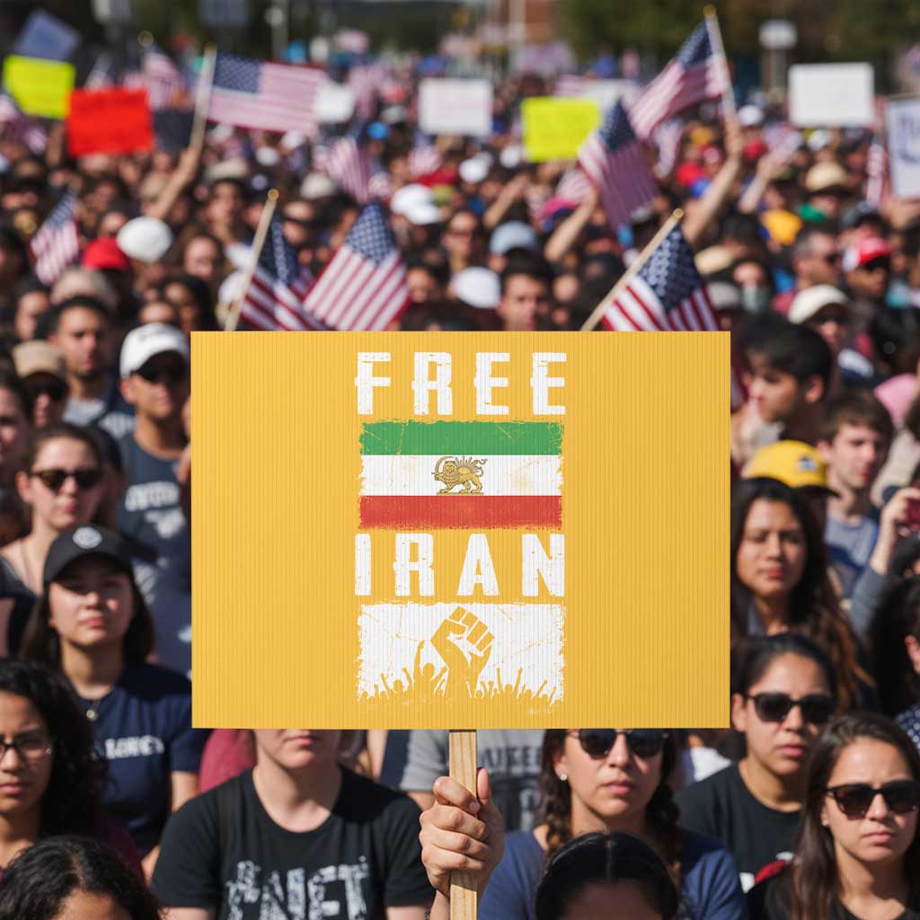 Free Iran Protest Sign Support Iranian Freedom TS14 Horizontal 18