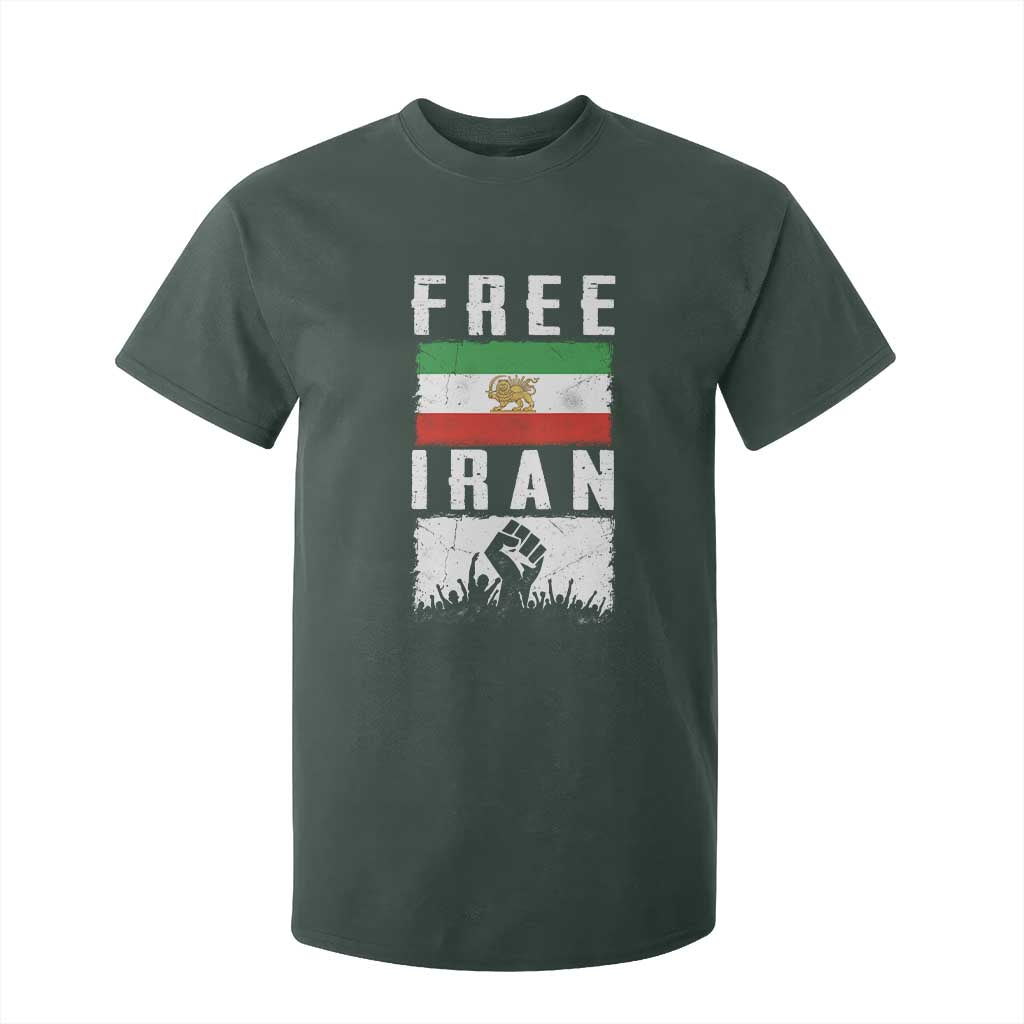 Free Iran T Shirt For Kid Support Iranian Freedom TS14 Dark Forest Green Print Your Wear