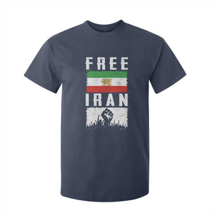 Free Iran T Shirt For Kid Support Iranian Freedom TS14 Navy Print Your Wear