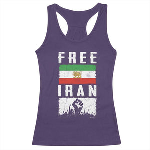 Free Iran Racerback Tank Top Support Iranian Freedom TS14 Purple Print Your Wear