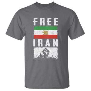 Free Iran T Shirt Support Iranian Freedom TS14 Charcoal Print Your Wear