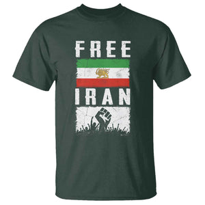 Free Iran T Shirt Support Iranian Freedom TS14 Dark Forest Green Print Your Wear