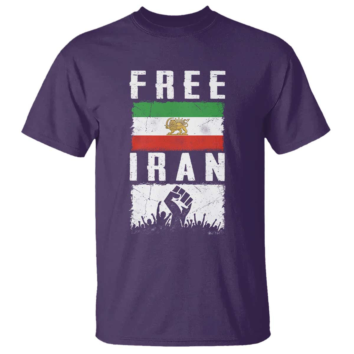Free Iran T Shirt Support Iranian Freedom TS14 Purple Print Your Wear