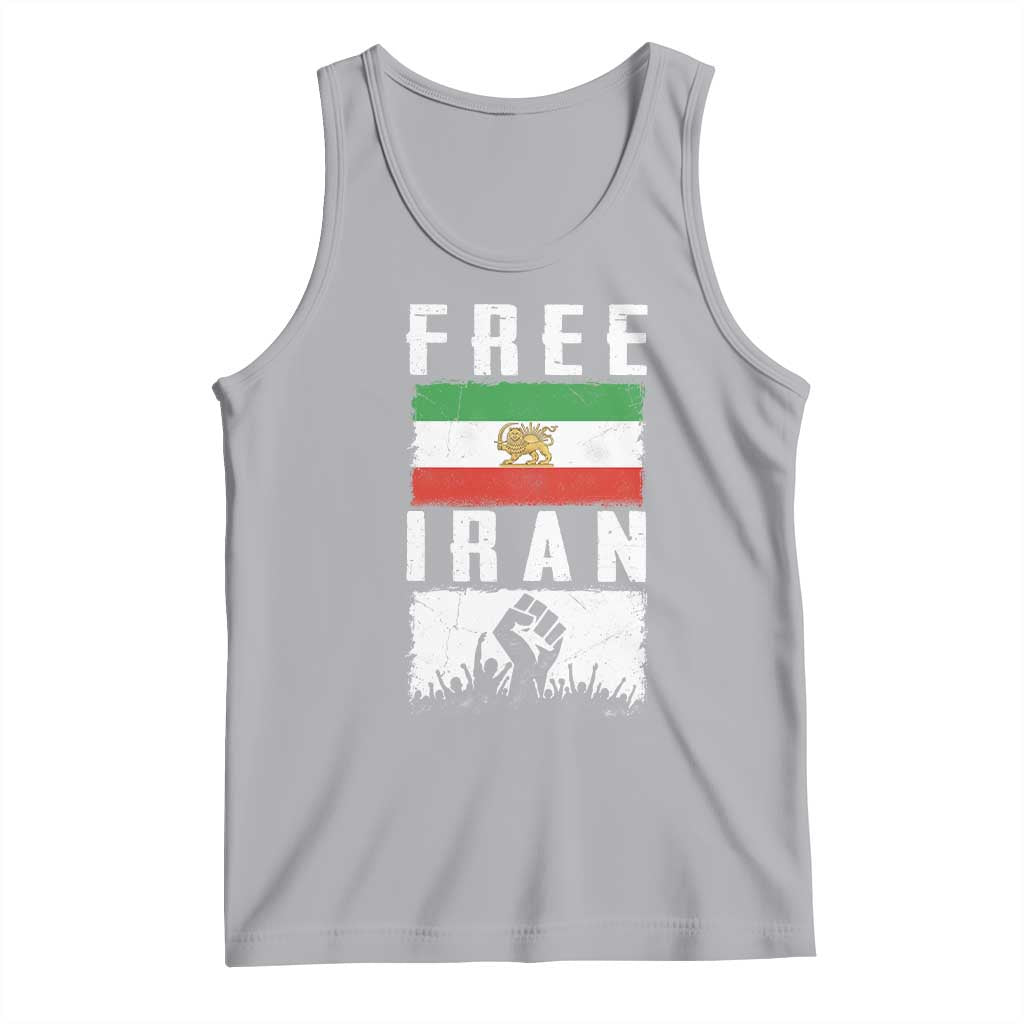 Free Iran Tank Top Support Iranian Freedom TS14 Athletic Heather Print Your Wear