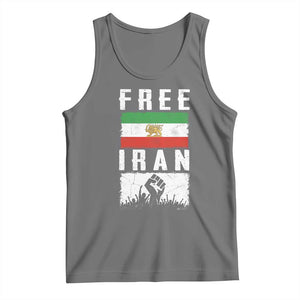 Free Iran Tank Top Support Iranian Freedom TS14 Black Heather Print Your Wear