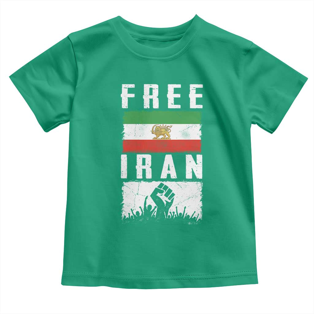 Free Iran Toddler T Shirt Support Iranian Freedom TS14 Irish Green Print Your Wear