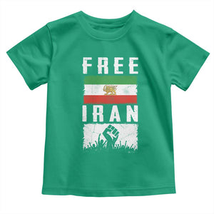 Free Iran Toddler T Shirt Support Iranian Freedom TS14 Irish Green Print Your Wear