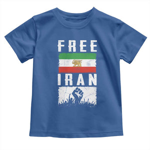 Free Iran Toddler T Shirt Support Iranian Freedom TS14 Royal Blue Print Your Wear