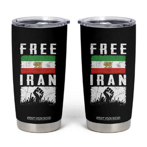 Free Iran Tumbler Cup Support Iranian Freedom TS14 Black Print Your Wear