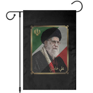 Ali Khamenei Memorial Tribute Portrait Garden Flag TS14 Black Print Your Wear