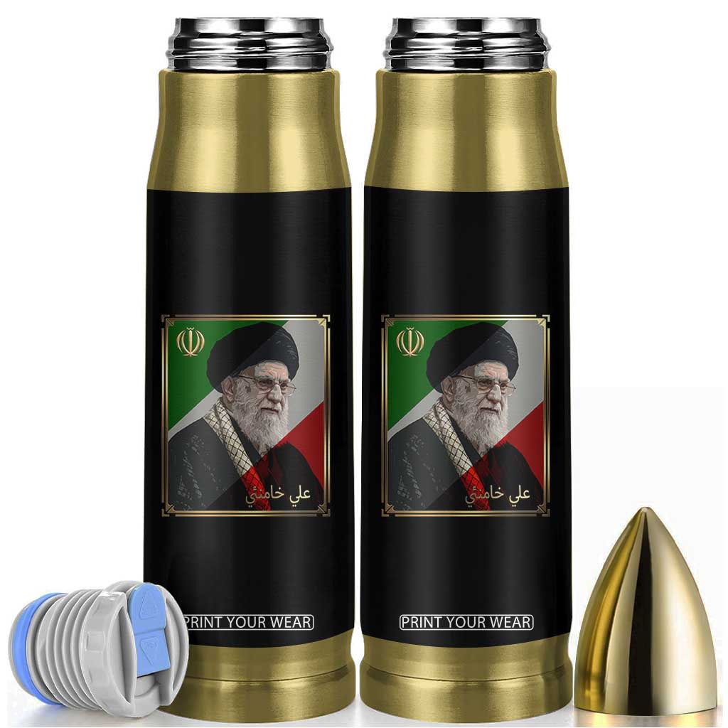 Ali Khamenei Memorial Tribute Portrait Bullet Tumbler TS14 Black Print Your Wear
