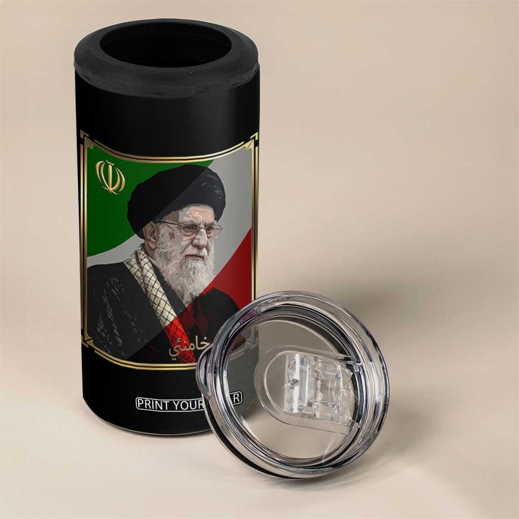 Ali Khamenei Memorial Tribute Portrait 4 in 1 Can Cooler Tumbler TS14 Print Your Wear