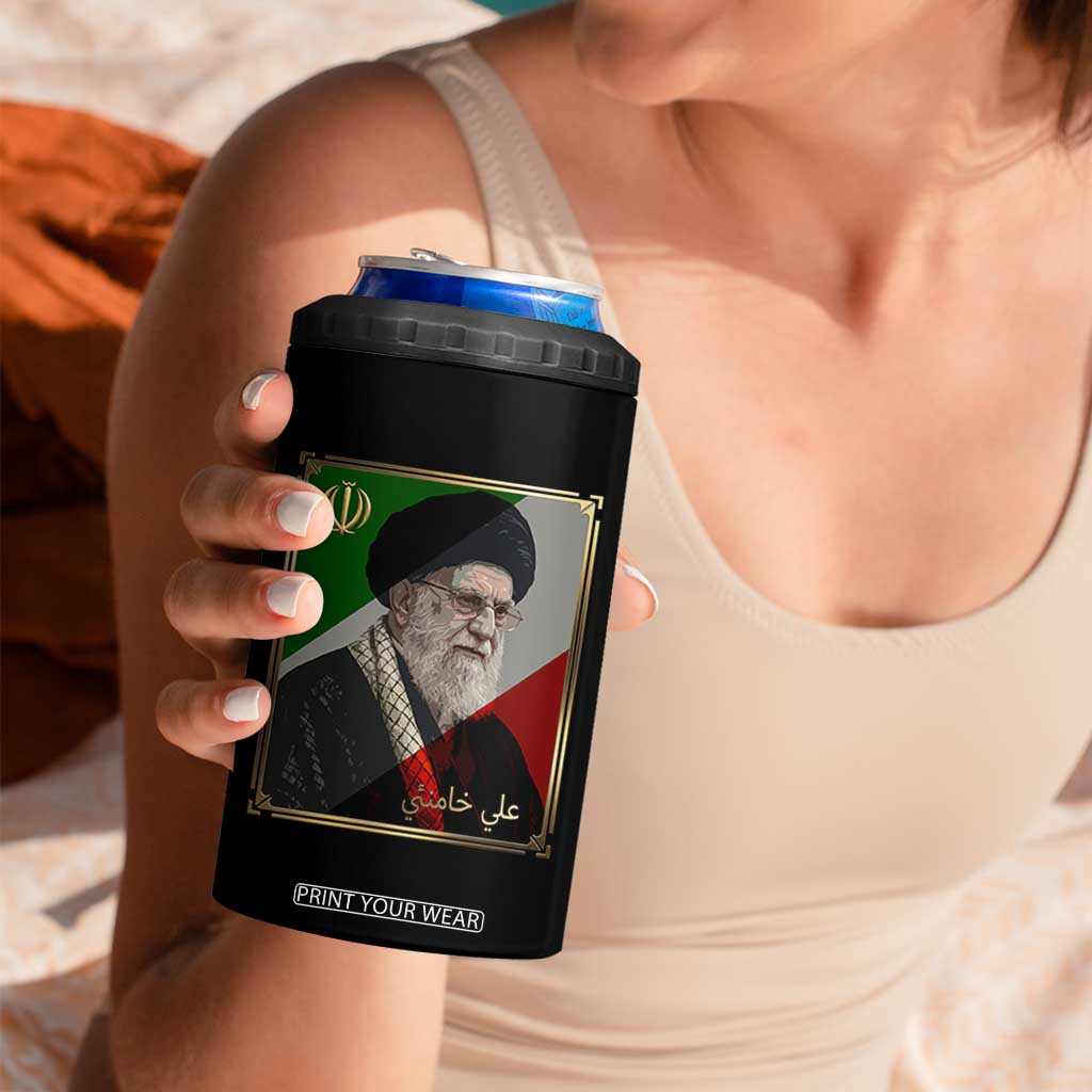 Ali Khamenei Memorial Tribute Portrait 4 in 1 Can Cooler Tumbler TS14 Print Your Wear