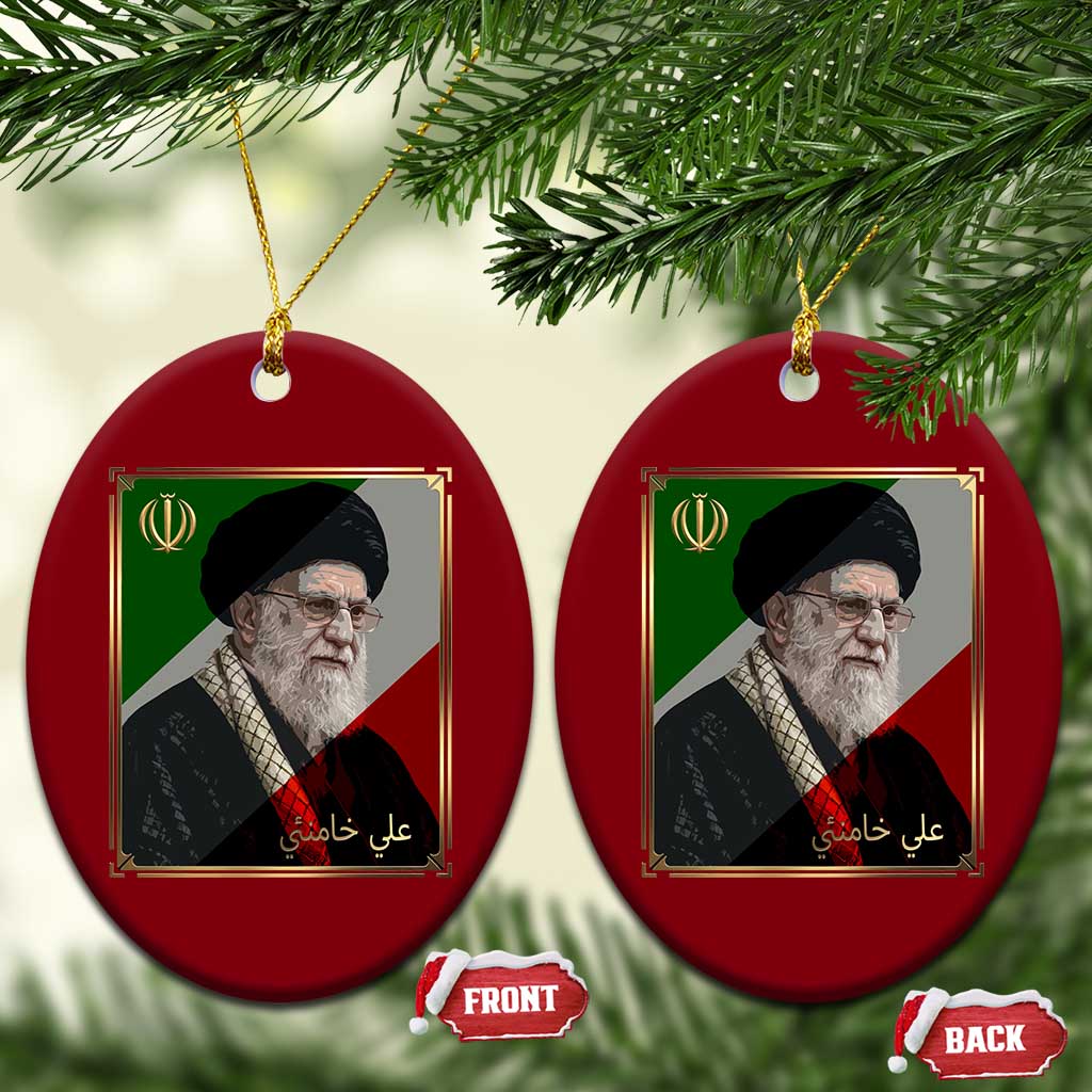 Ali Khamenei Memorial Tribute Portrait Ceramic Ornament TS14 Print Your Wear