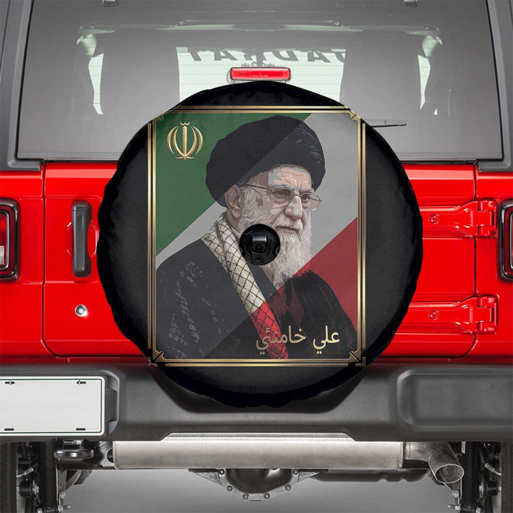 Ali Khamenei Memorial Tribute Portrait Spare Tire Cover TS14 Black Print Your Wear