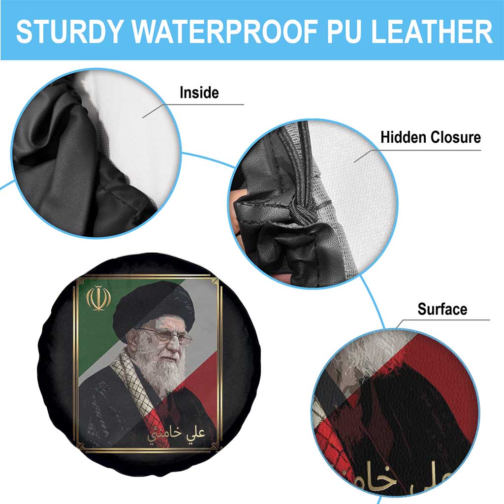 Ali Khamenei Memorial Tribute Portrait Spare Tire Cover TS14 Print Your Wear