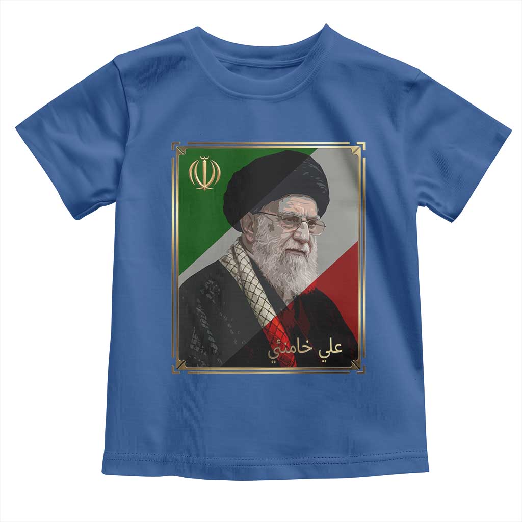 Ali Khamenei Memorial Tribute Portrait Toddler T Shirt TS14 Royal Blue Print Your Wear