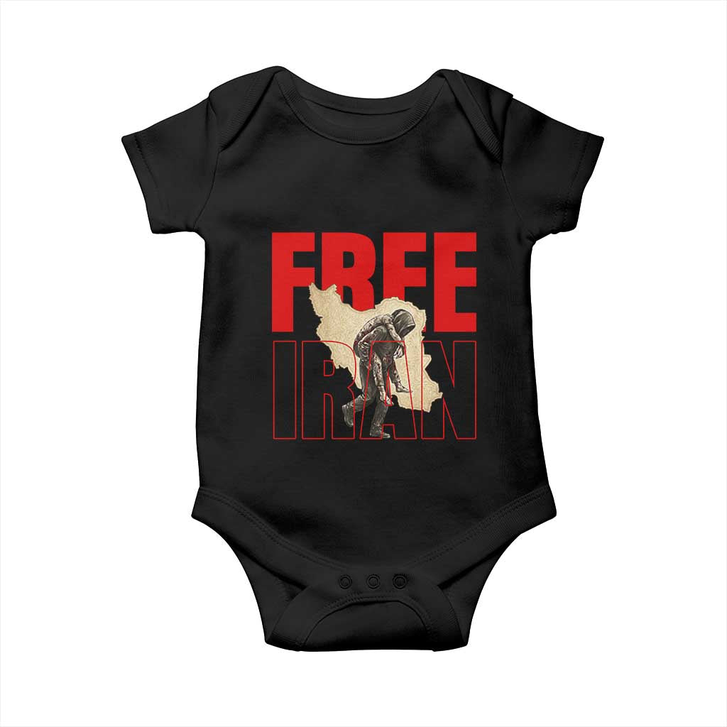 Free Iran Baby Onesie Iranian Freedom Memorial Hamid Mahdavi Tribute TS14 Black Print Your Wear