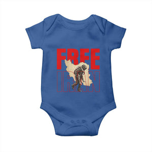 Free Iran Baby Onesie Iranian Freedom Memorial Hamid Mahdavi Tribute TS14 Royal Blue Print Your Wear