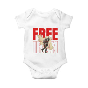 Free Iran Baby Onesie Iranian Freedom Memorial Hamid Mahdavi Tribute TS14 White Print Your Wear