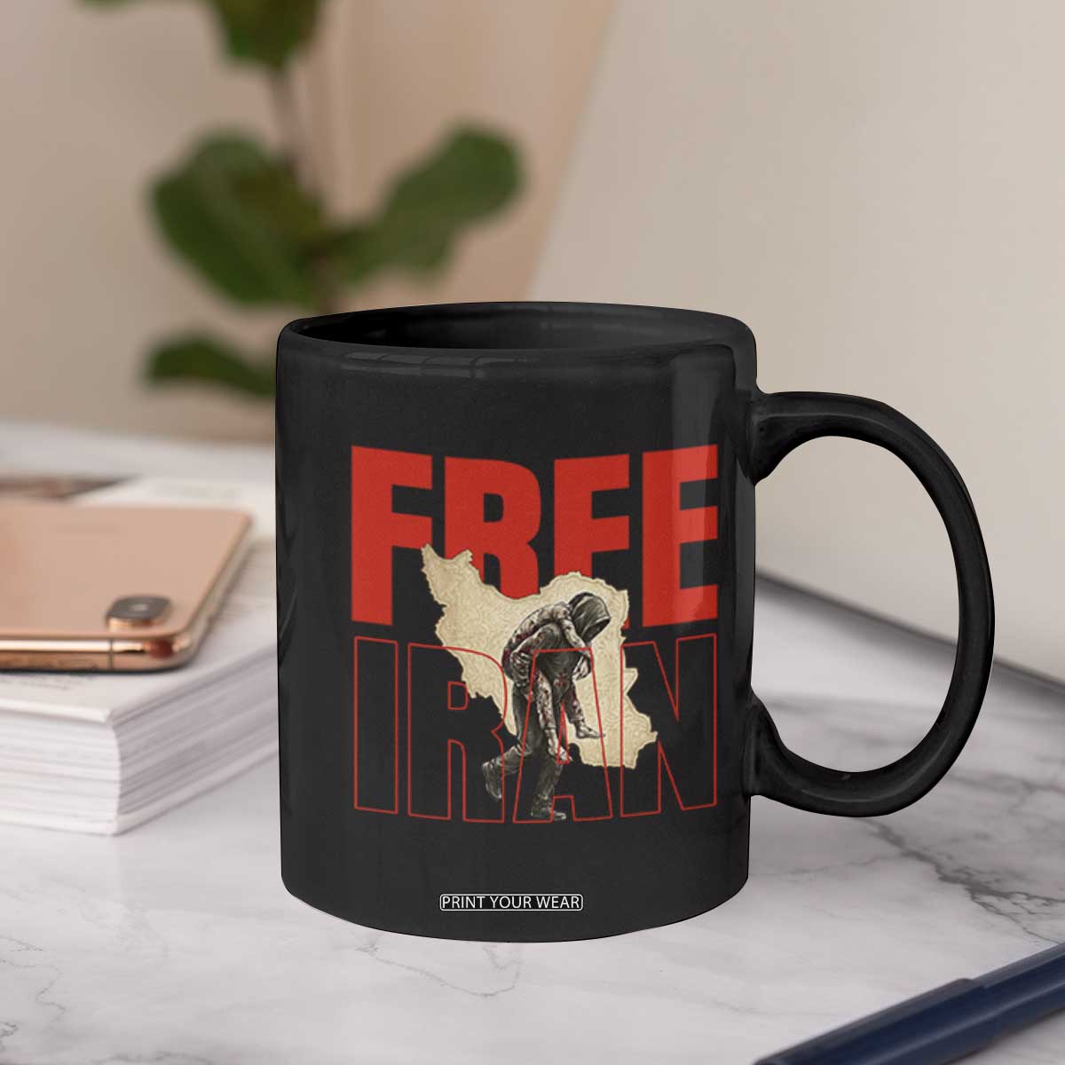 Free Iran Coffee Mug Iranian Freedom Memorial Hamid Mahdavi Tribute TS14 Print Your Wear