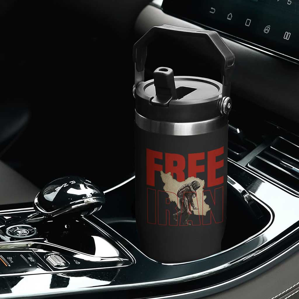 Free Iran Flip Straw Tumbler Iranian Freedom Memorial Hamid Mahdavi Tribute TS14 Print Your Wear