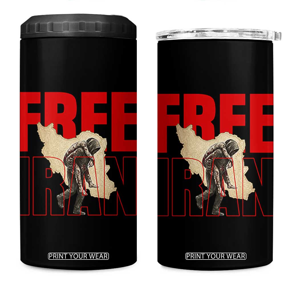 Free Iran 4 in 1 Can Cooler Tumbler Iranian Freedom Memorial Hamid Mahdavi Tribute TS14 One Size: 16 oz Black Print Your Wear