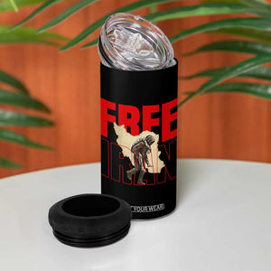 Free Iran 4 in 1 Can Cooler Tumbler Iranian Freedom Memorial Hamid Mahdavi Tribute TS14 Print Your Wear
