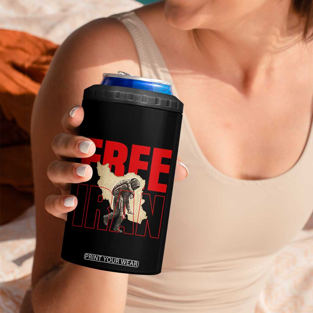 Free Iran 4 in 1 Can Cooler Tumbler Iranian Freedom Memorial Hamid Mahdavi Tribute TS14 Print Your Wear